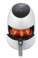 Friteuza cu aer cald Heinner SnowDrop HAF-B2000WH, 2000W, vas detasabil antiaderent, capacitate cos: 5L, afisaj digital, termostat reglabil: 80-200˚C, temporizator, max. 60 min, Alb