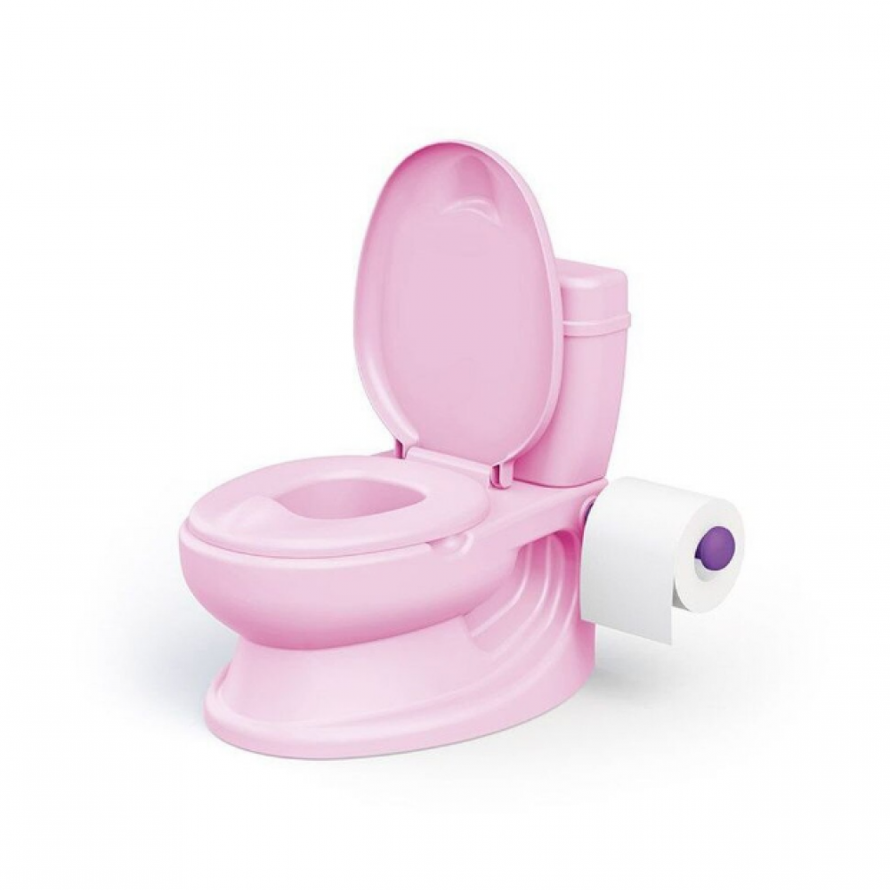 Olita tip WC, cu sunet,roz 28x39x38cm - Dolu